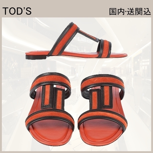 素敵★TOD'S スエード レザーサンダル
