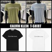 Calvin Klein CALVIN KLEIN JEANS Unisex Street Style Plain Logo T-Shirts