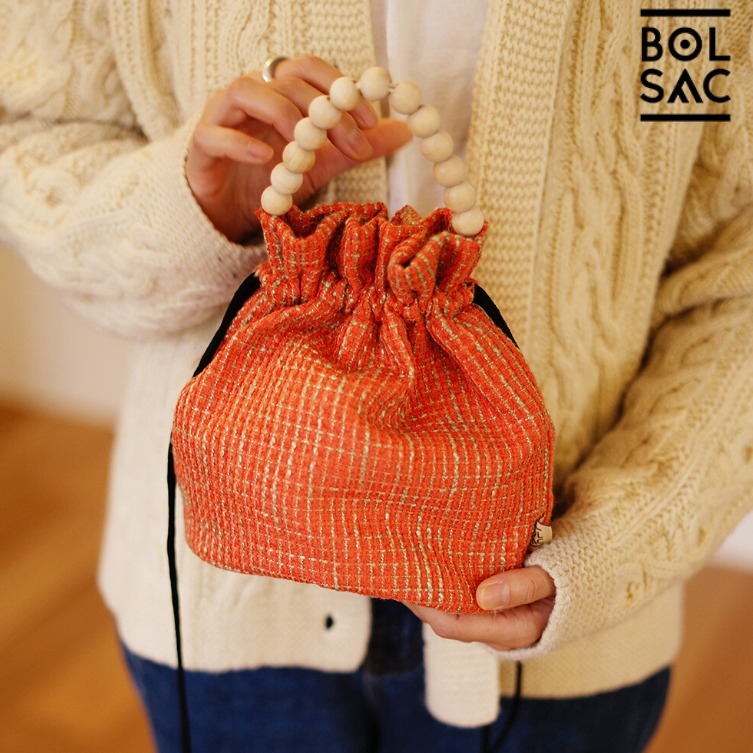 【BOLSAC】poppy bucket bag _ antique orange