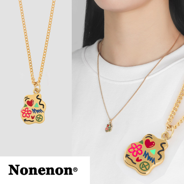 ネックレス・チョーカー [Nonenon]MINI DOODLE NEC SILVER925(18K GOLD PLATED) men128