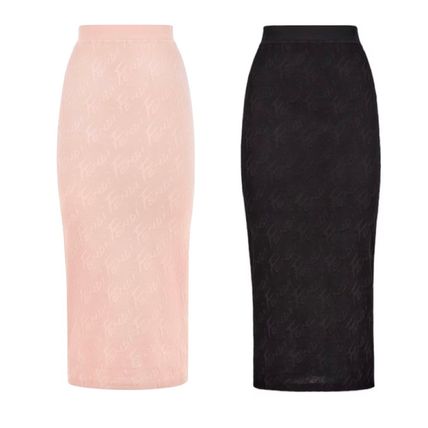 FENDI Maxi Pencil Skirts Casual Style Long Party Style Office Style