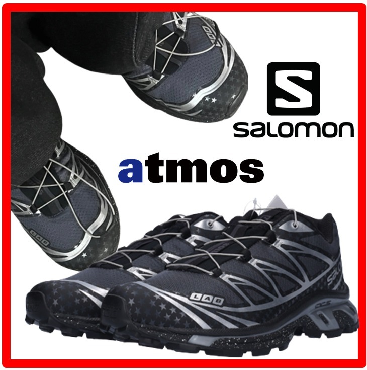 ★【Salomon】★Salomon x Atmos XT-6 Black Silve.r★24-30cm★