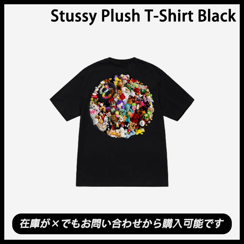 【STUSSY】★送料・関税込★プラッシュTシャツブラック