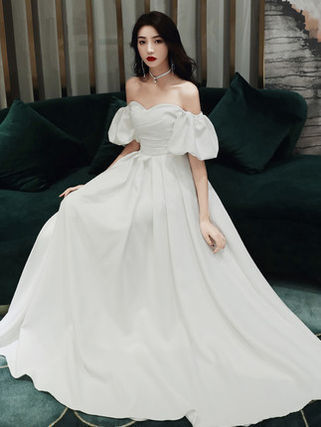 パーティードレス 3色 ワンピース ドレス フレアスカート 結婚式