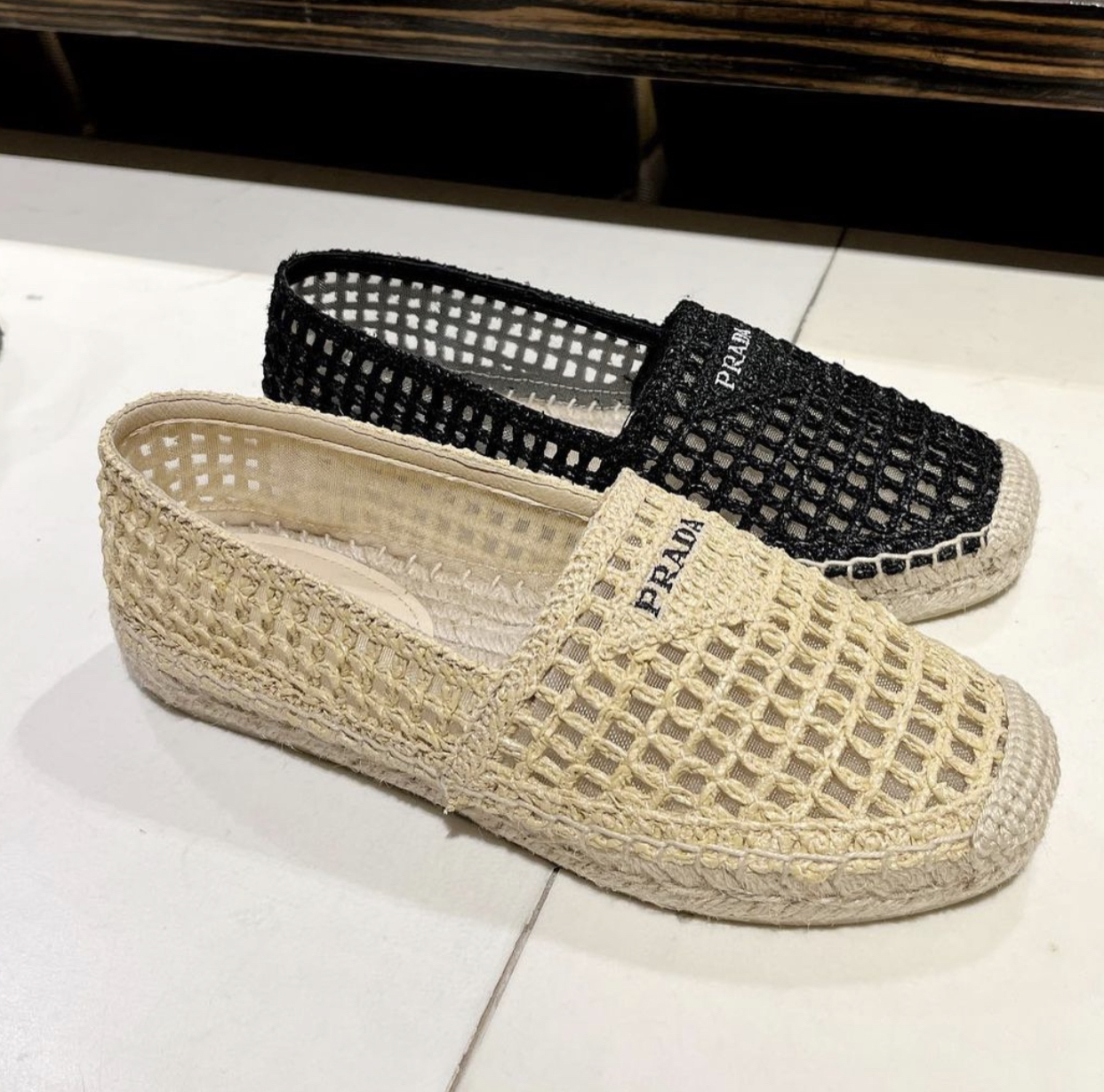 【PRADA】23SS クロシェ エスパドリーユ