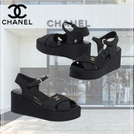 CHANEL Platform & Wedge Sandals