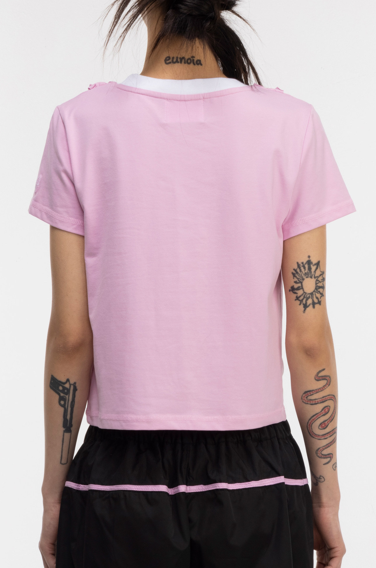 Gimmetheyoung★韓国★人気★G_FRILL LOGO TOP 半袖Tシャツ 3色 Gimmetheyoung☆韓国☆人気☆G_FRILL LOGO TOP 半袖Tシャツ 3色