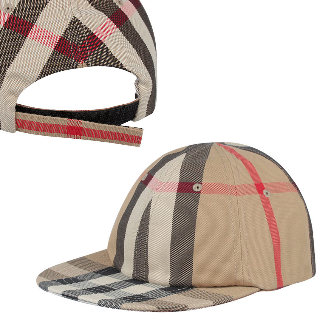 関税負担なし☆Burberry リバーシブルチェックボールキャップ