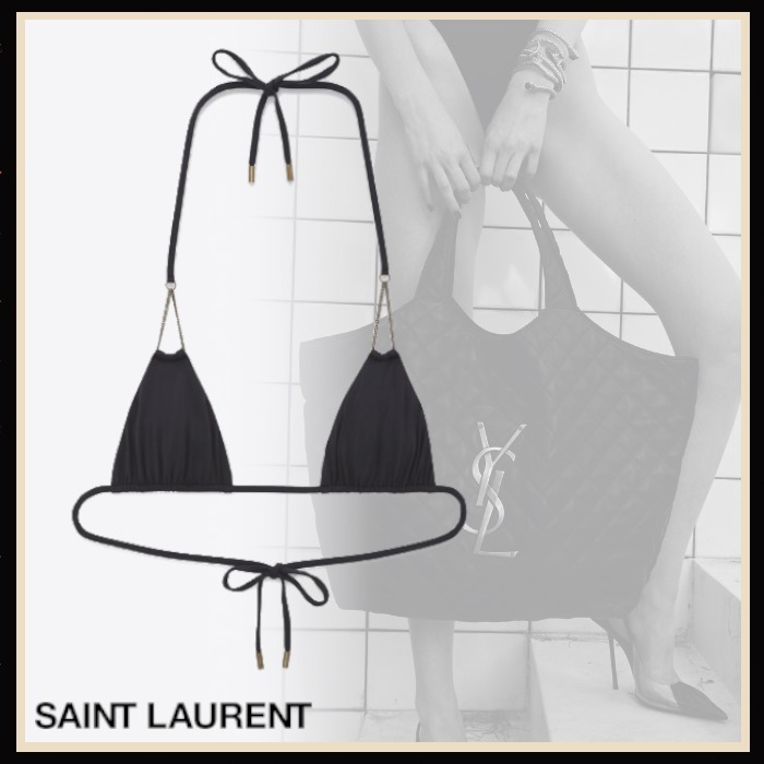 Saint Laurent《ビキニトップ》ブラック チェーン DHL発送 直営