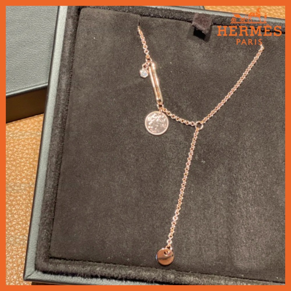 【シンプルで上品♪】HERMES★ネックレス《Hermes Ex-Libris》