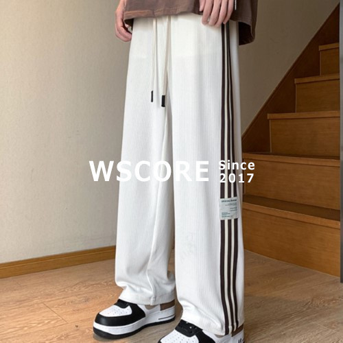 メンズパンツ ストレートパンツ ストライプ柄