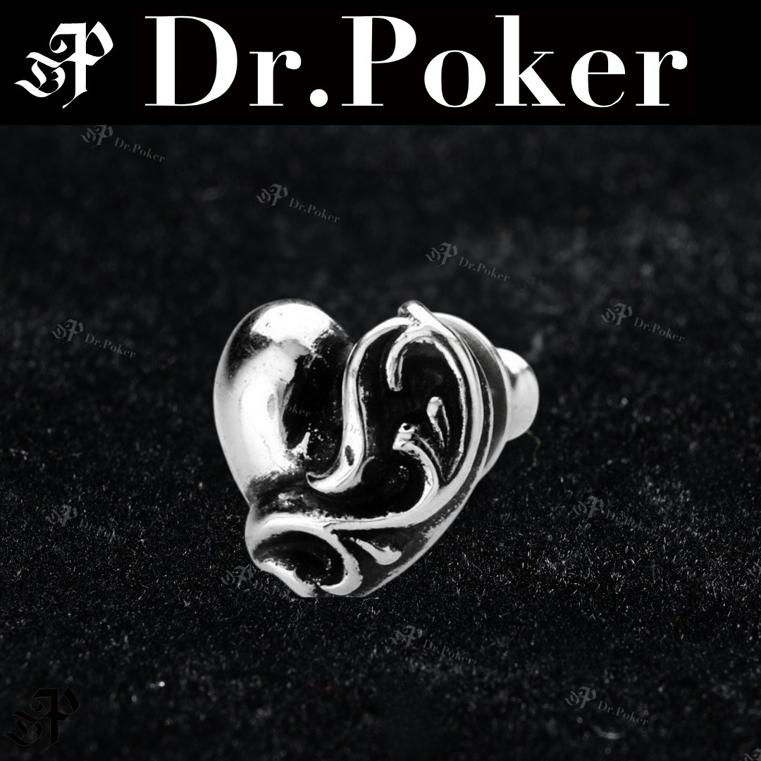 【CHROME HEARTS】 クロムハーツ ハート ピアス Heart Earring