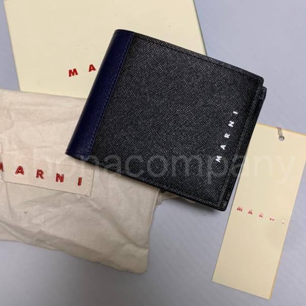 【関税込】新作◆MARNI マルニ◆ロゴ レザー 折りたたみ財布