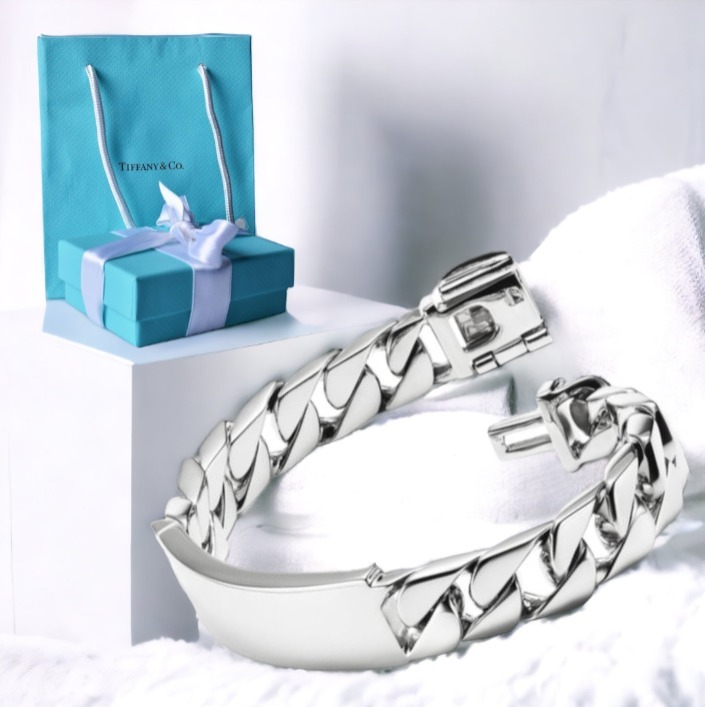 直営手配 海外希少 Tiffany シルバー I.D. ブレスレット