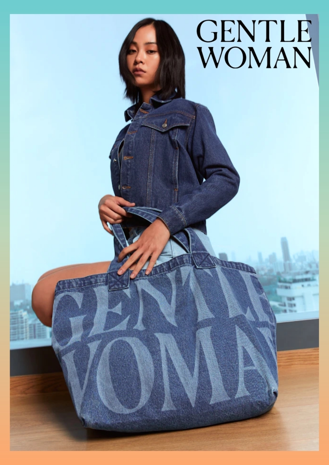 【GENTLEWOMAN】★日本未入荷★DENIM JUMBO TOTE BAG ロゴトート