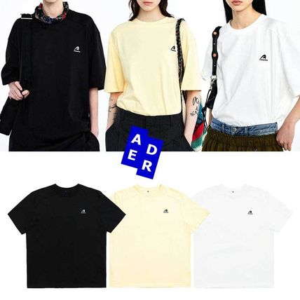 ADERERROR More T-Shirts Unisex Street Style Plain Cotton Oversized Logo T-Shirts