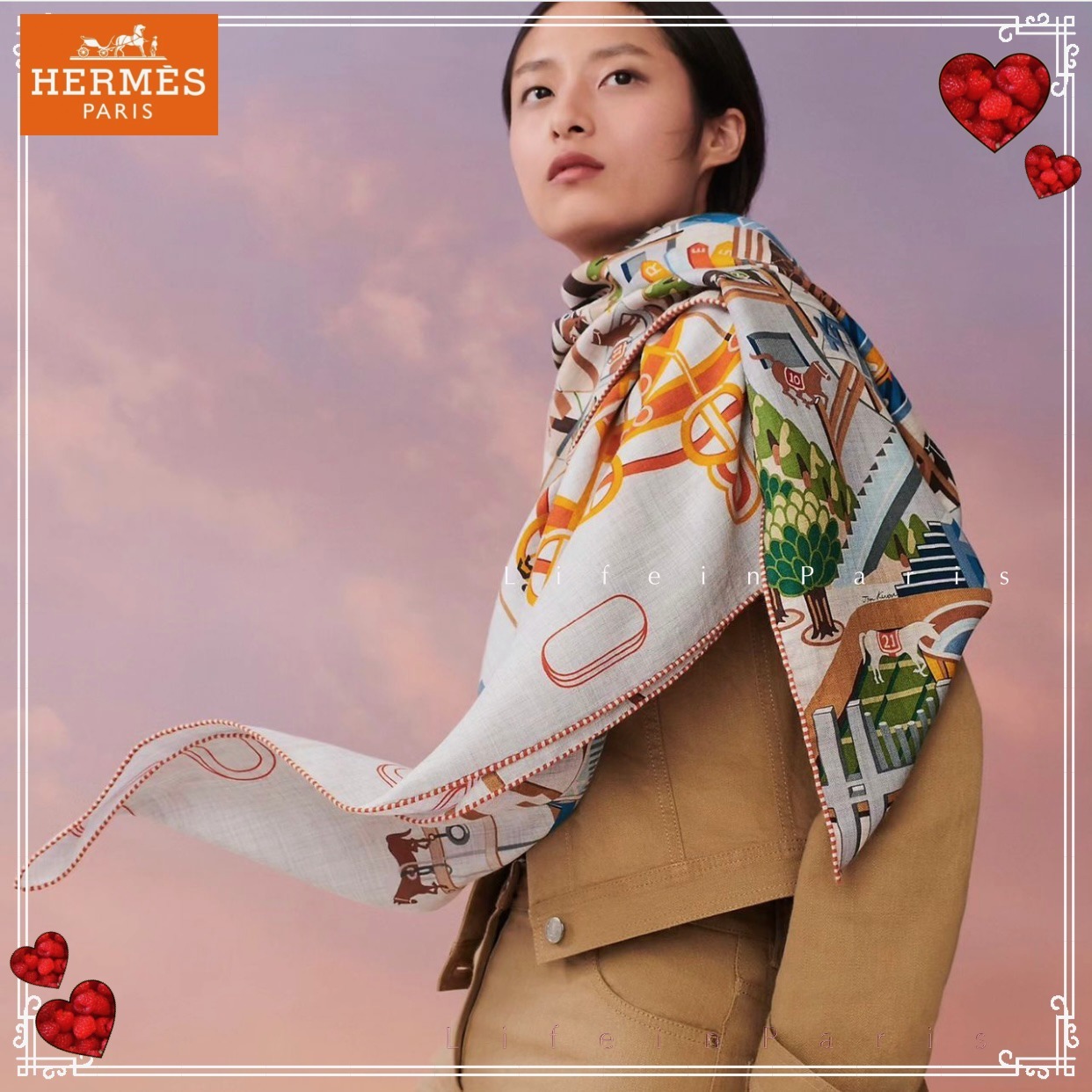 エルメス カシシル ホースクラブ♡HORSE CLUB (HERMES/マフラー