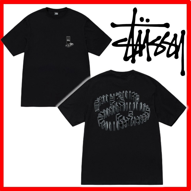 ★人気★【STUSSY】★DOMINOES TEE★BLACK★
