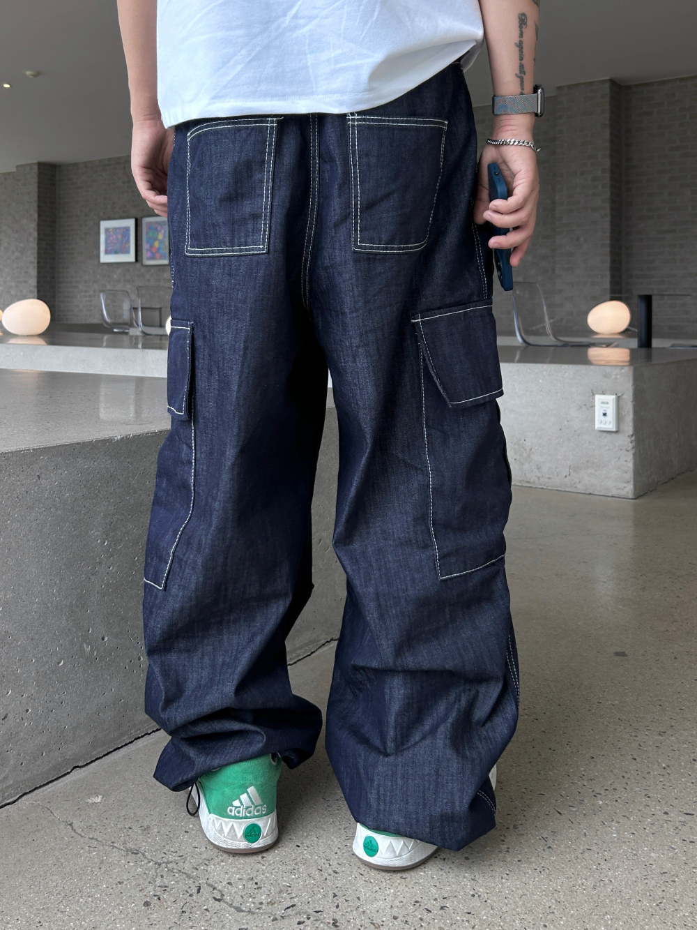 【DISCERNMENT】Plus Double Cargo Stitch Denim Pants DISCERNMENT】Plus Double Cargo Stitch Denim Pants パンツ