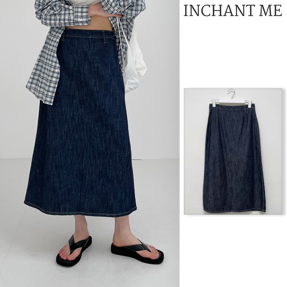 【INCHANT ME】Selvedge Long Flared Skirt