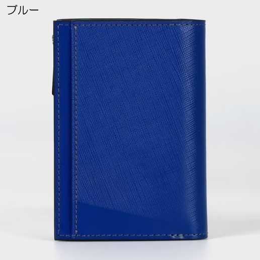 LANVIN en Bleu “パーシャル“ セミハーフサイズ二つ折り財布