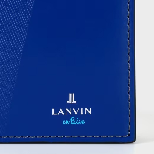 LANVIN en Bleu “パーシャル“ セミハーフサイズ二つ折り財布