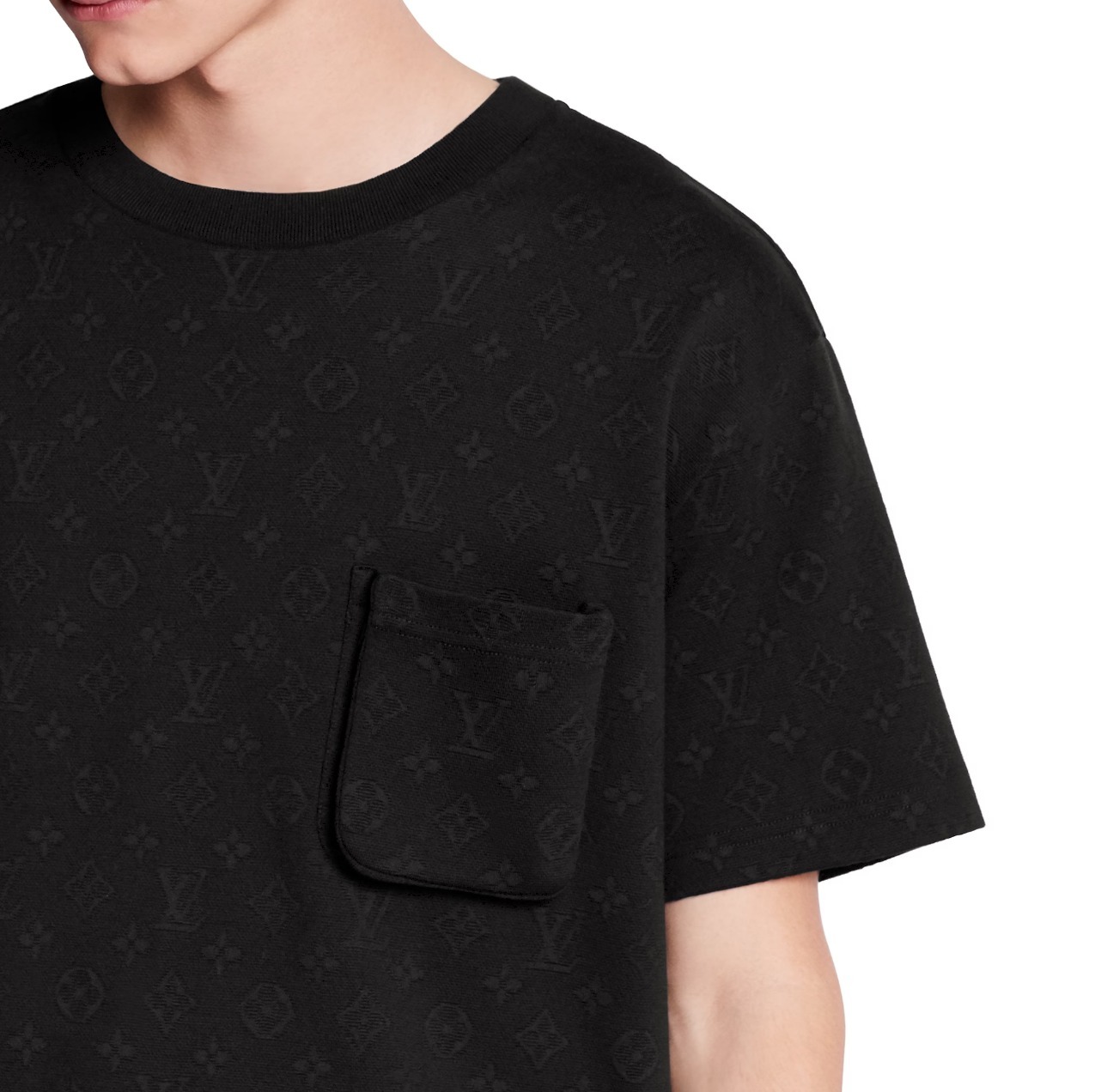 Louis Vuitton Tシャツ《tasca 3D》ブラック コットン ロゴ 直営