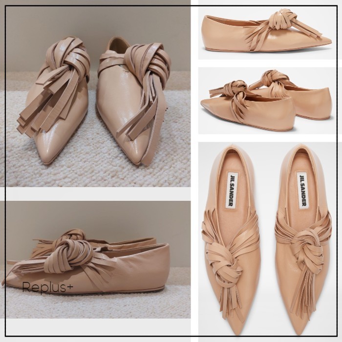 Jil Sander】レザー ローヒールパンプス ポインテッドトウ ✨で