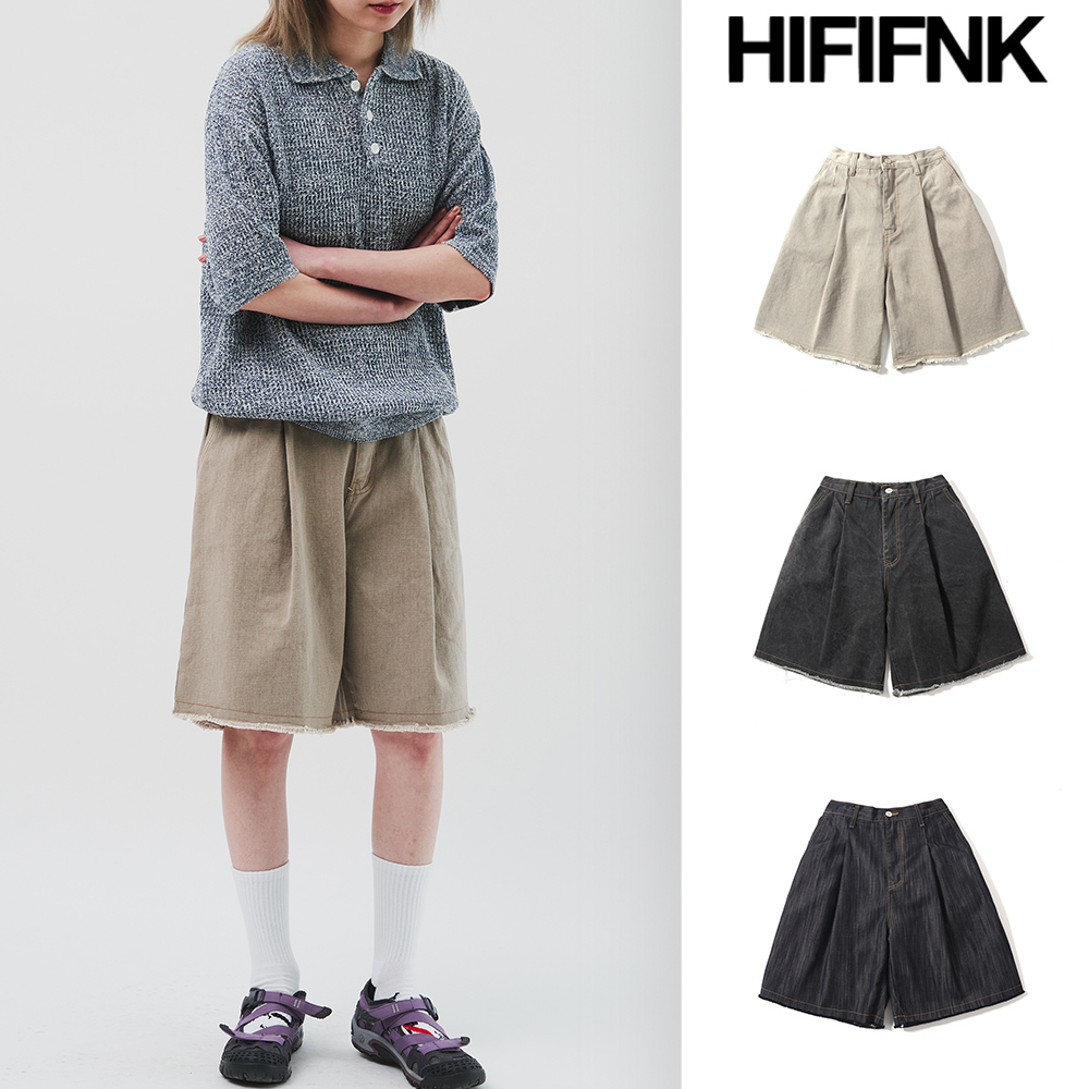 【HI FI FNK】Pat Pigment Bermuda Denim