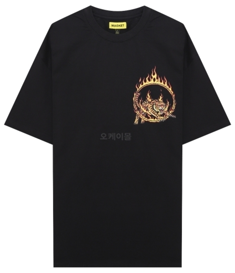 MARKET｜SHORT-SLEEVED ROUND NECK T-SHIRTS (399001238 BLA