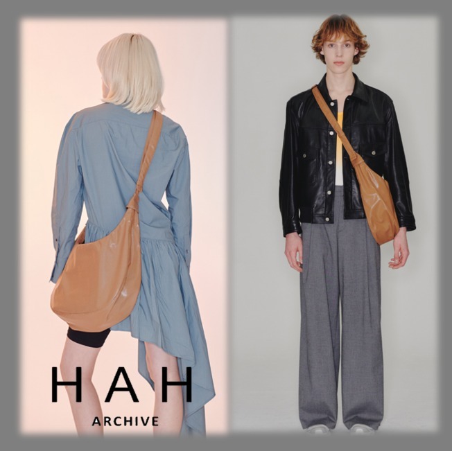 HAHARCHIVE ★ CRESCENT COATED HOBO BAG (BRWON)