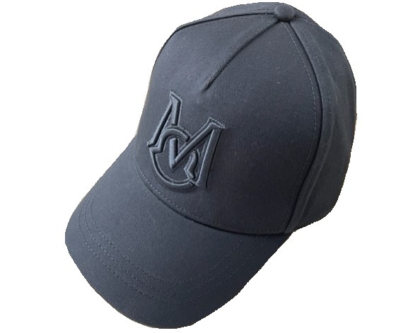 確保済 関税無 国内発送◆MONCLER刺繍ロゴキャップBASEBALL紺CAP