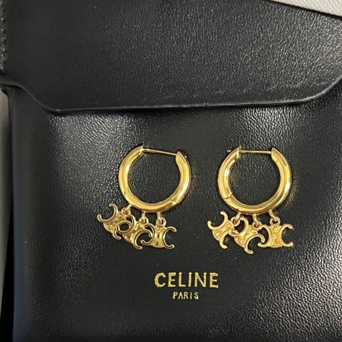 ★Celine★トリオンフ トリオ フープ ピアス