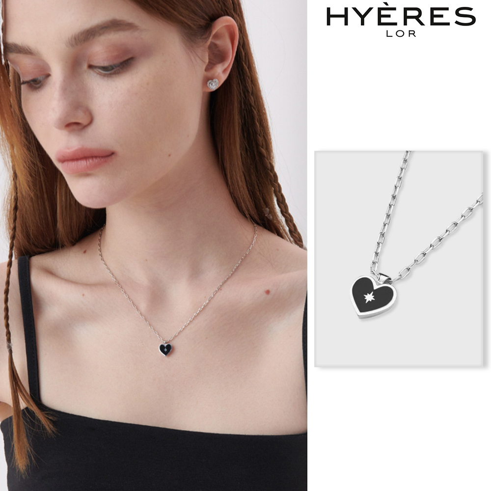 【HYERES LOR】23SS★ H Heart Spade BR(Y) Black Enamel NC