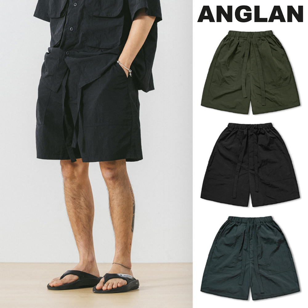 【ANGLAN】Airy Nylon Strap Shorts