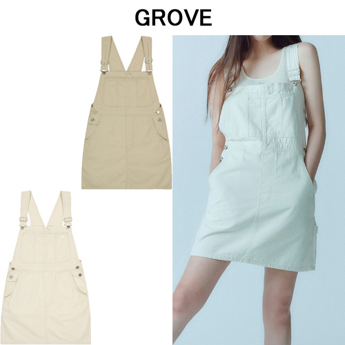 ★2023SU新作★GROVE★LANDERS OVERALL SKIRT