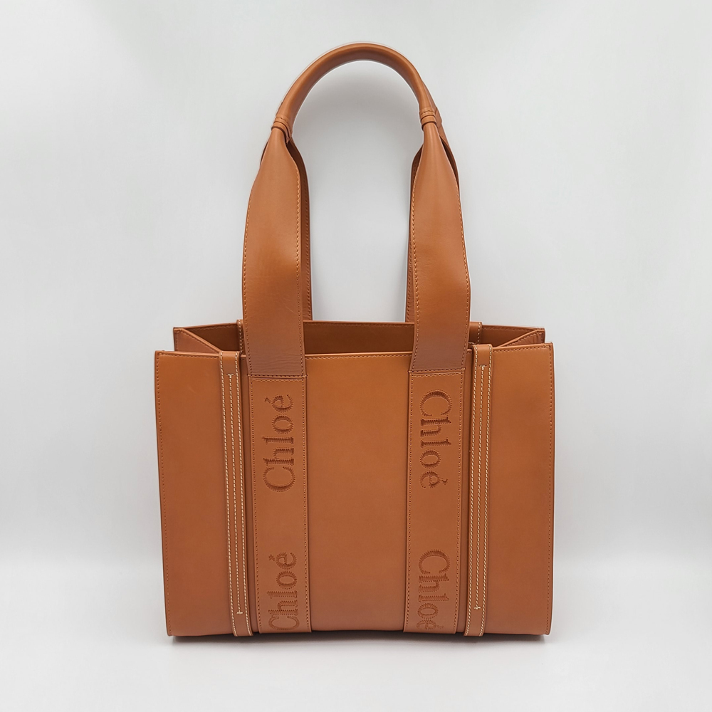 【CHLOE】WOODY LEATHER TOTE BAG MEDIUM