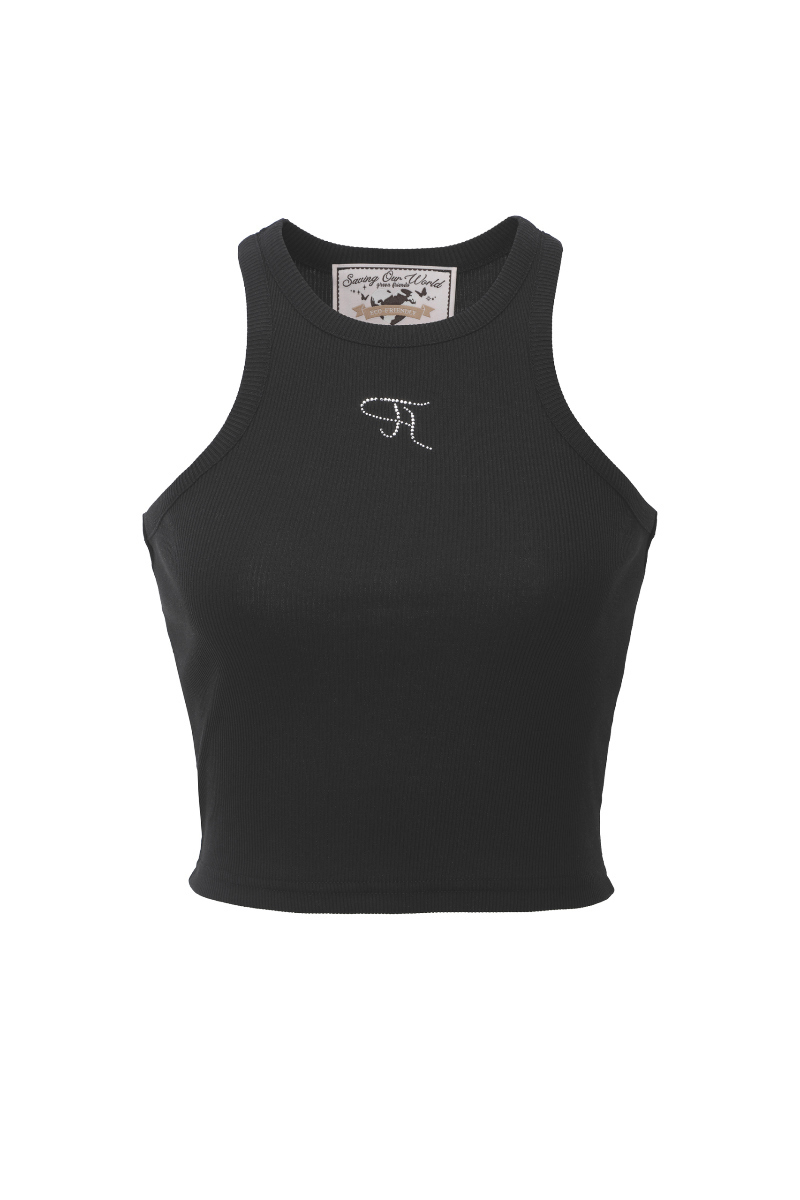 ☆THREETIMES☆ Jewel tank top cropped length 韓国発 大人気