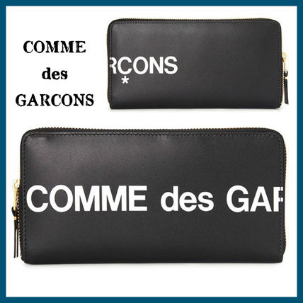 COMME des GARCONS Long Wallets Calfskin Street Style Long Wallet  Logo Long Wallets