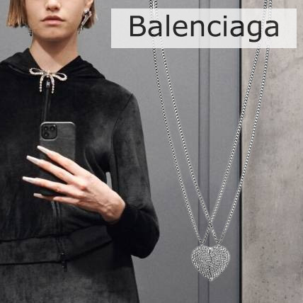 【23AW】BALENCIAGA Lovelock Double ネックレス ハート ロゴ