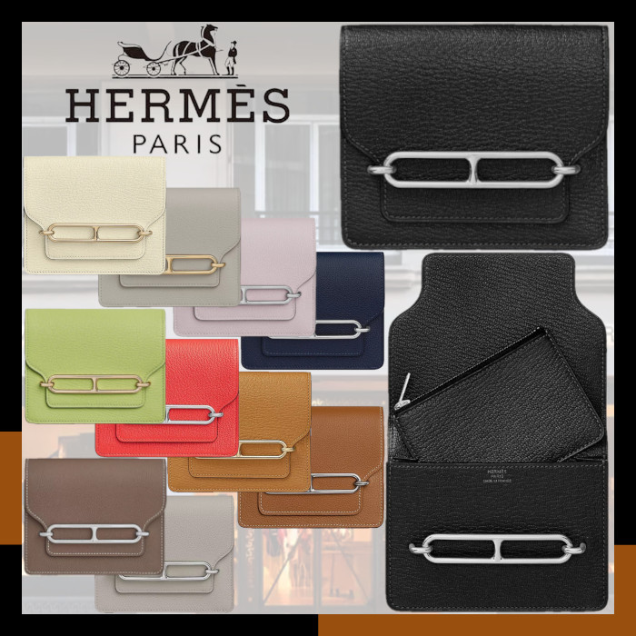 HERMES 上品 ミニ財布 コンパクト ウォレット 小銭入れ付 Roulis