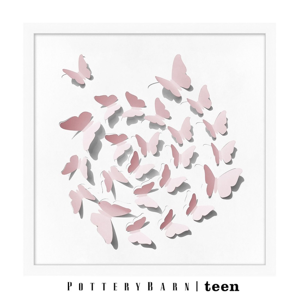 【PB Teen】Blush Folded Butterfly Framed Art フレームアート