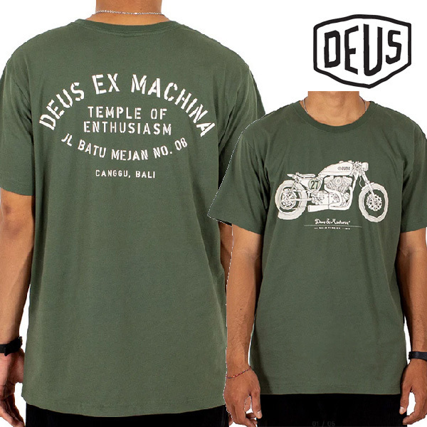 Deus Ex Machina☆BALD TERRIER V TWIN OG コットン半袖T シャツ