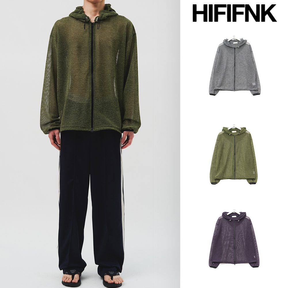 【HI FI FNK】Bokasi Knitted Zip Hoodie