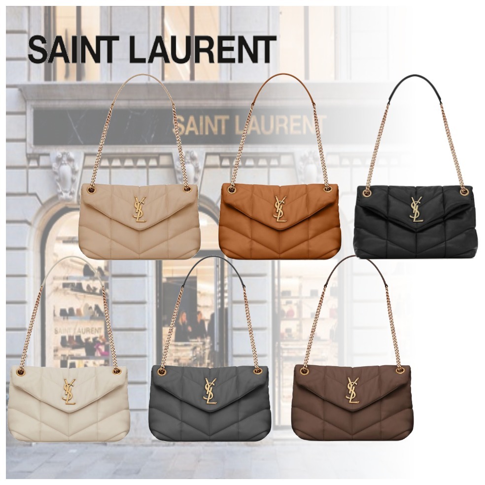 ★人気【Saint Laurent】ルル パファー キルティングラムスキン