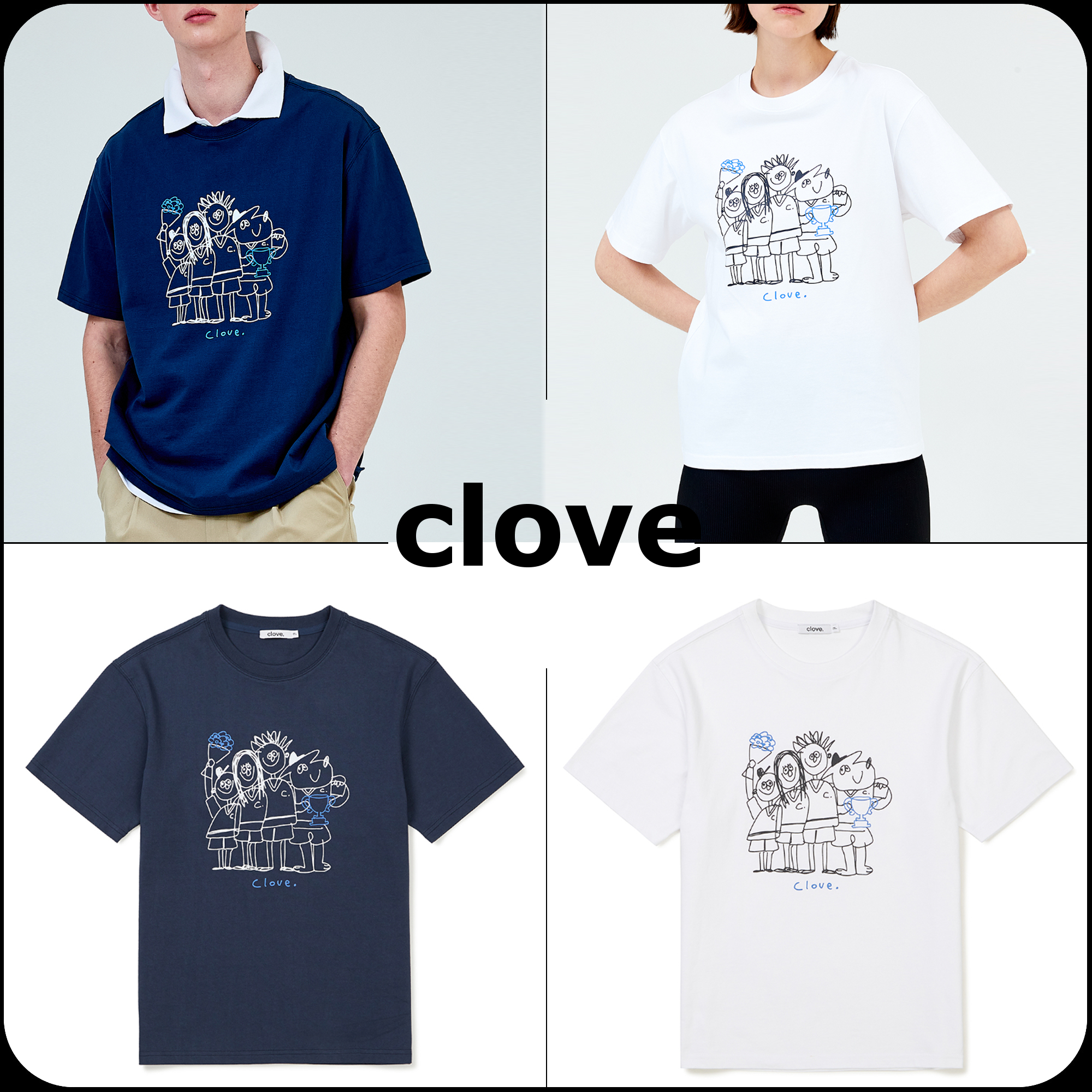 [Clove]★Crew Graphic T-shirt