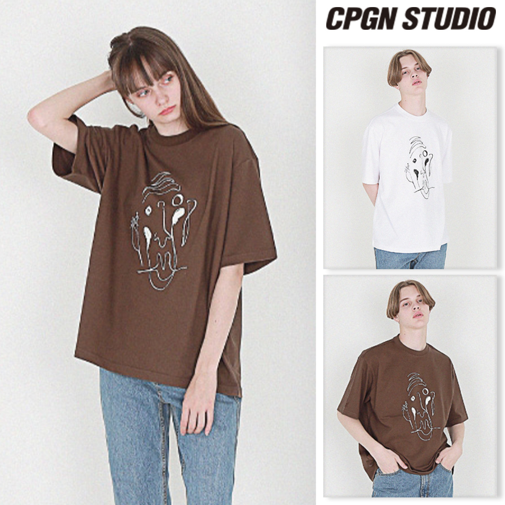 【CPGN STUDIO】Pierrot printing Embroidery Short Sleeve