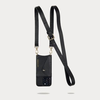 Bandolier Smart Phone Cases Unisex Street Style Plain Leather Fringes Co-ord Logo 3