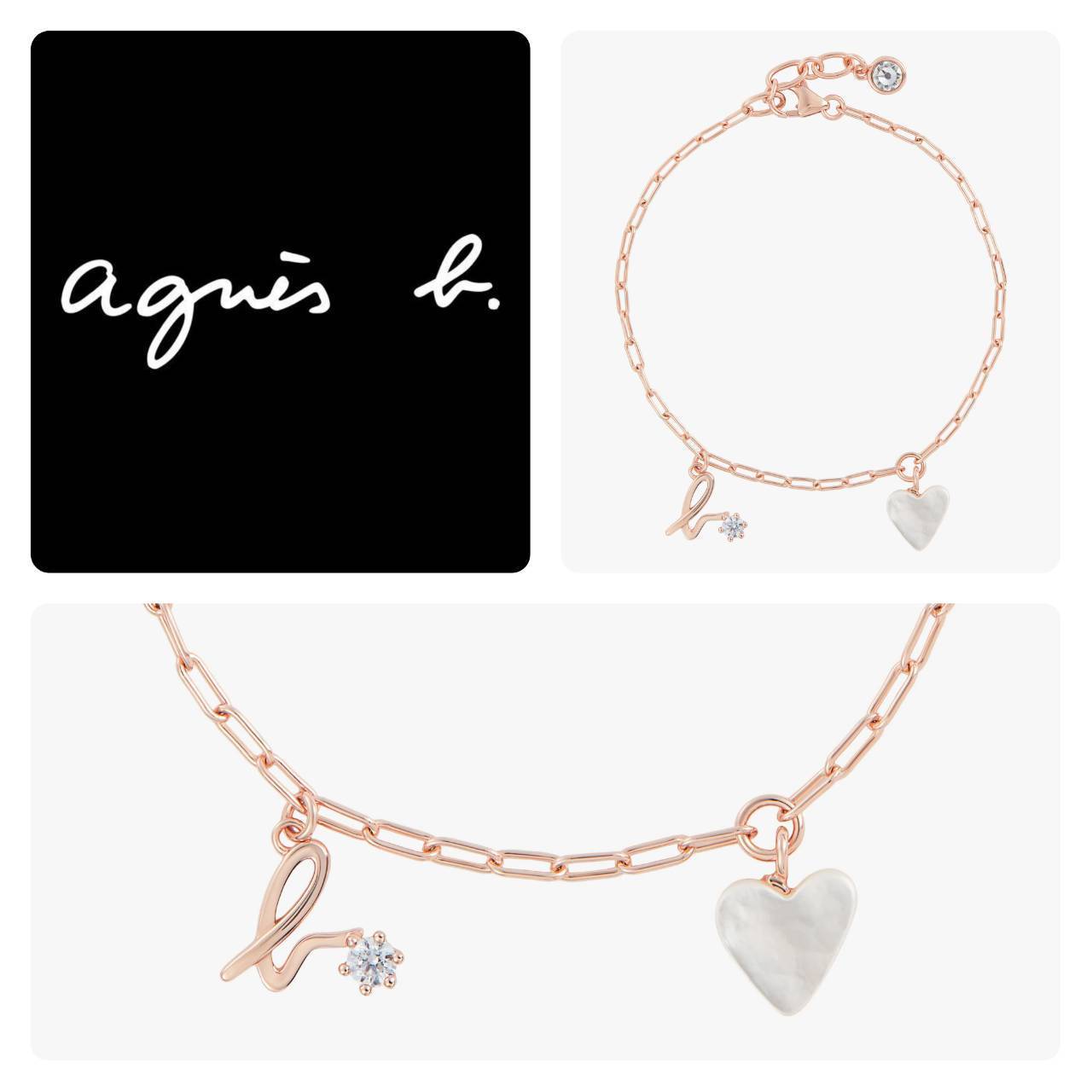 ■agnes b.■ レディース パールシルバーブレスレット/送料込