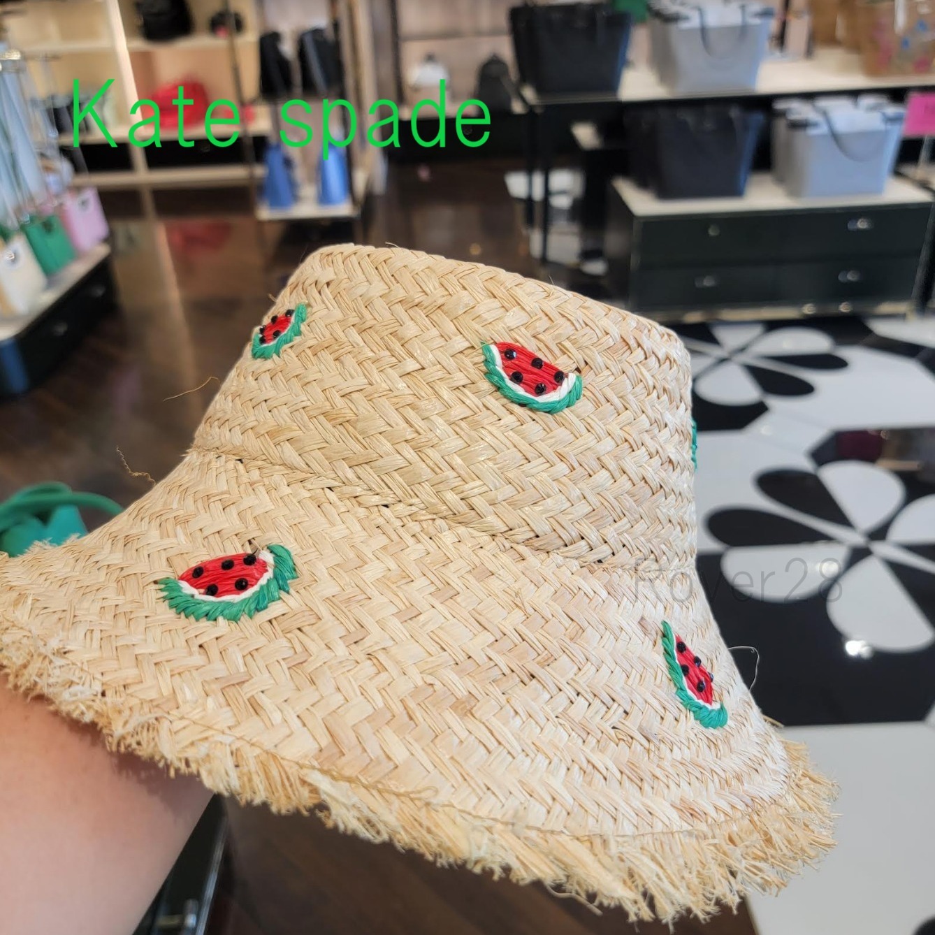 【kate spade】Watermelon Party☆ バカンスに スイカ 帽子 送込